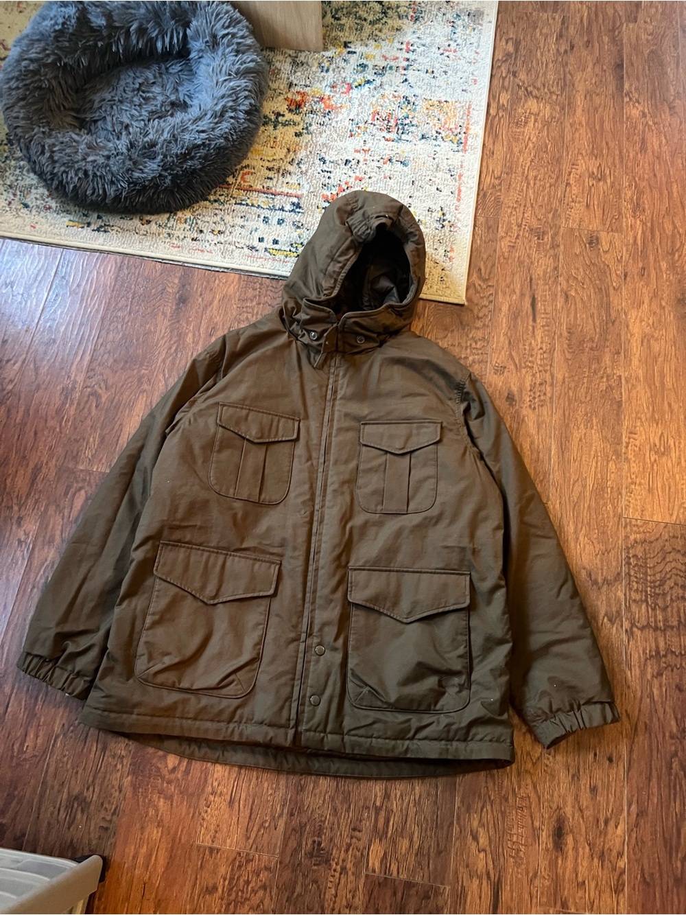 UNIQLO × Engineered Garments M-65 Style Field Parka Jacket Brown Cotton Size M